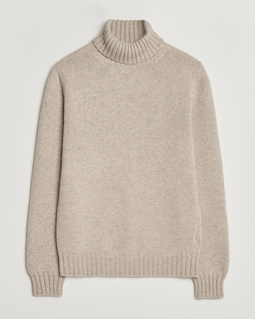 Fedeli Wool/Cashmere Rollneck Beige – Beige