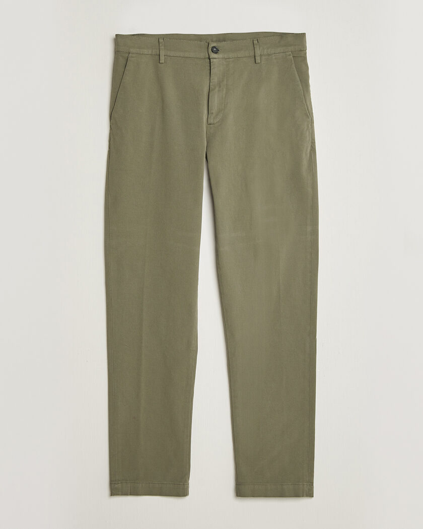 Incotex Regular Fit Cotton/Linen Slacks Military at CareOfCarl.com