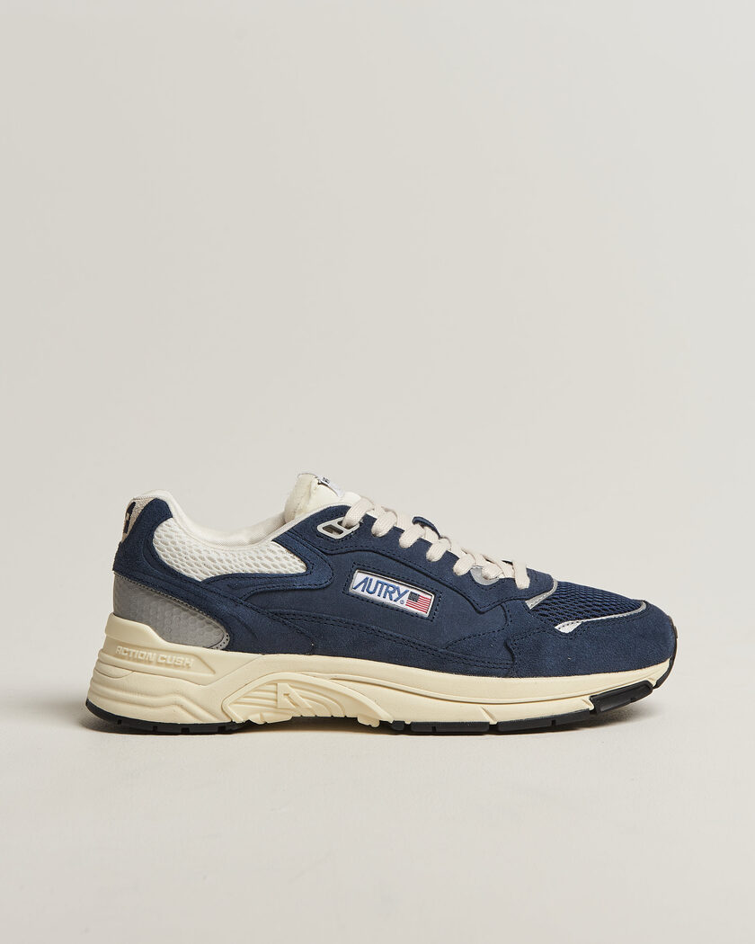 Autry Hyperway Low Suede Running Sneaker Navy – Blue
