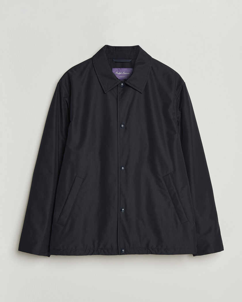 Ralph Lauren Purple Label Nylon Bomber Jacket Racing Navy – Blue