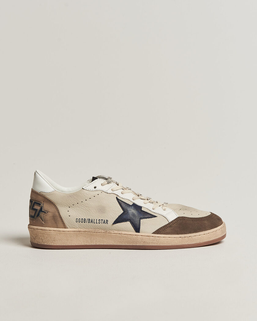 Golden Goose Ball Star Sneakers Cream/Grey – White