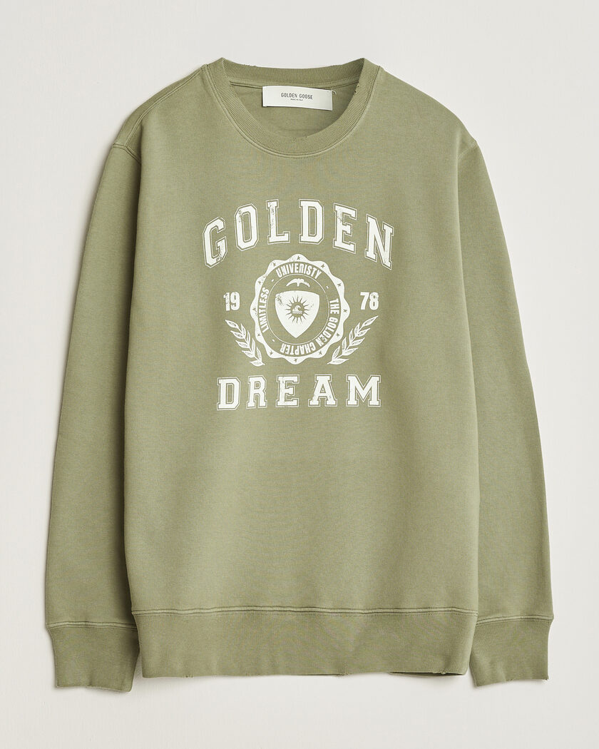 Golden Goose Garment Dyed Sweatshirt Vintage Kalamata – Green