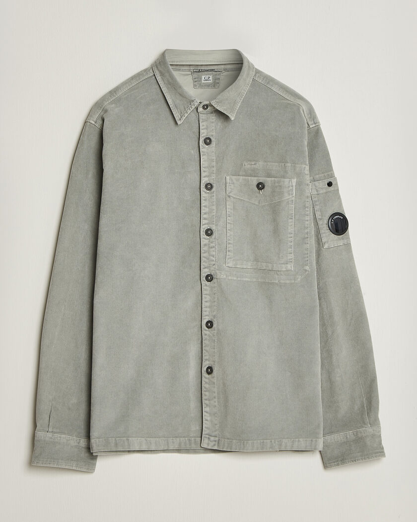 C.P. Company Corduroy Lens Overshirt Light Grey – Grey