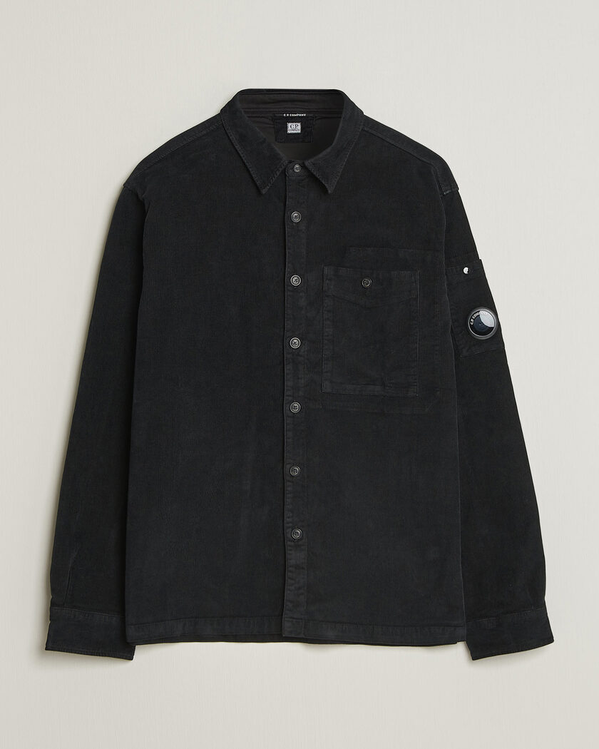 C.P. Company Corduroy Lens Overshirt Black – Black