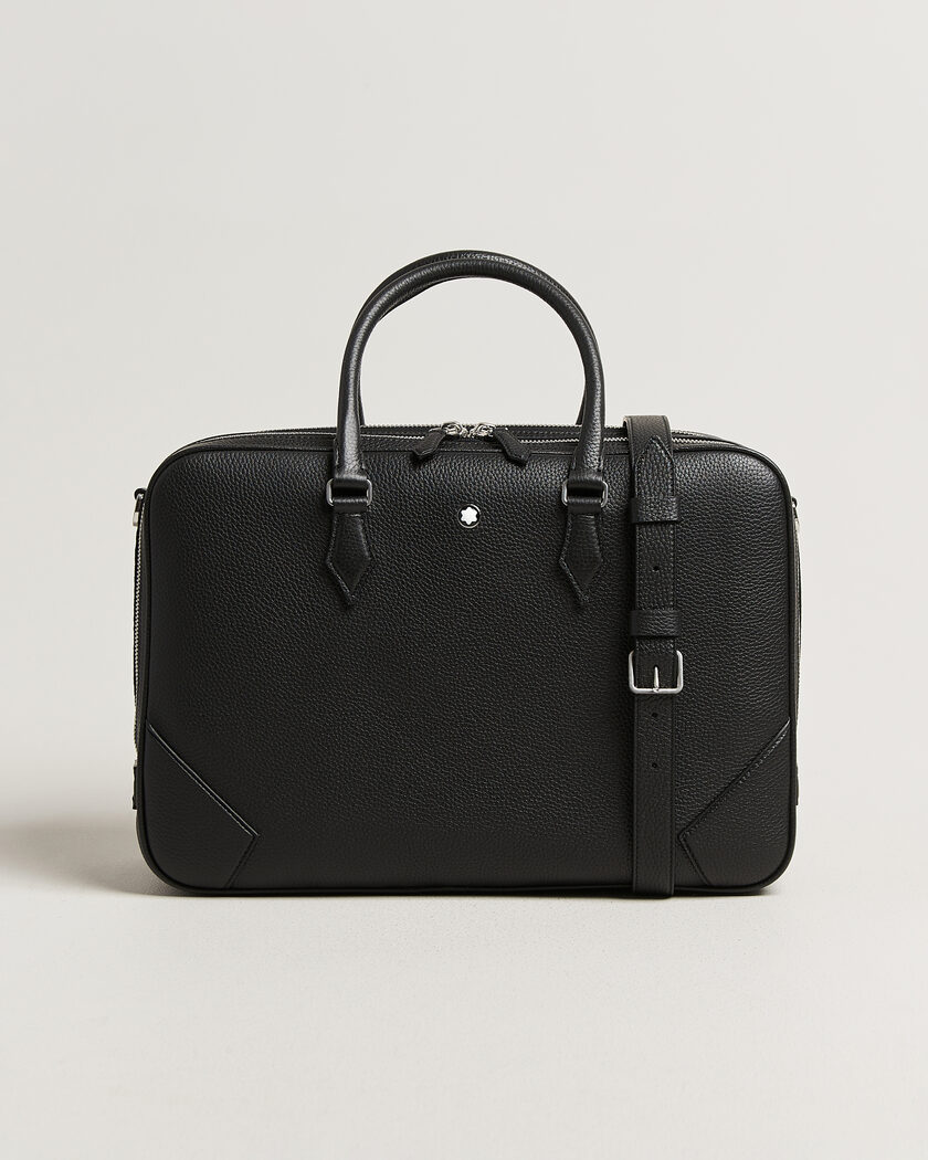 Montblanc Large Briefcase Grain Leather Black – Black