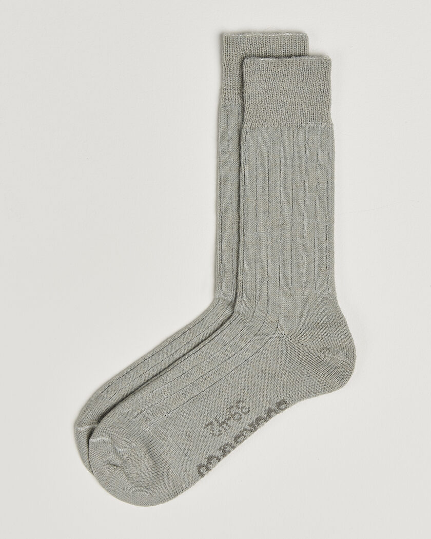 Alpacasocks & Co 2-Pack Ribbed Alpacka Wool Socks Light Grey – Grey