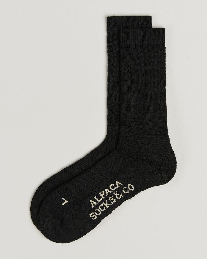 Alpacasocks & Co 2-Pack Heavy Alpacka Wool Socks Black – Black