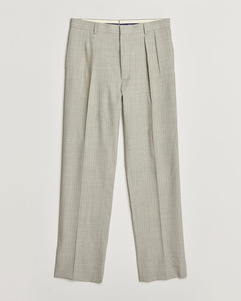 美品 INCOTEX SUPER 100s summer wool slacks Incotex Slim Fit Super 100s Wool Trousers Light Grey at CareOfCarl.com