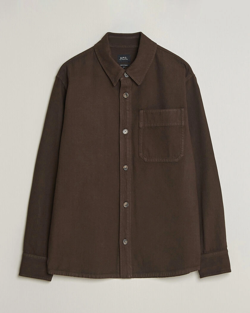 A.P.C. Basile Overshirt Chocolate – Brown
