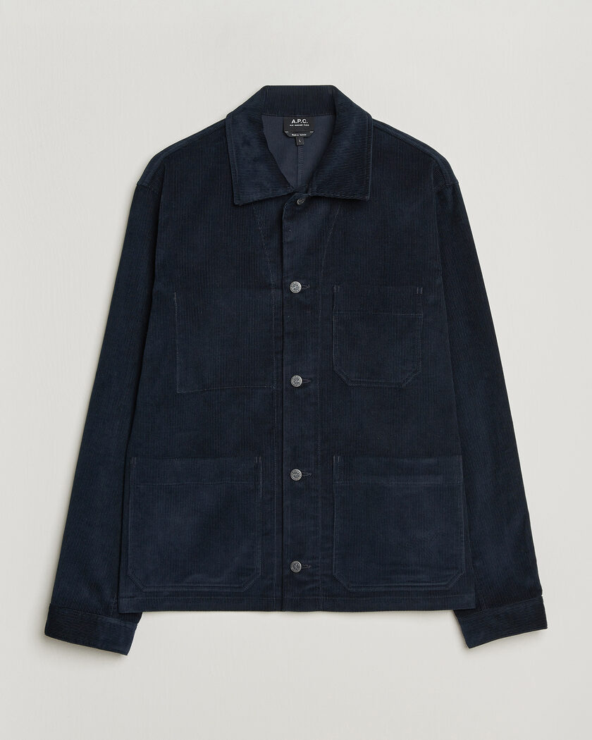 A.P.C. New Rodney Corduroy Overshirt Dark Navy – Blue