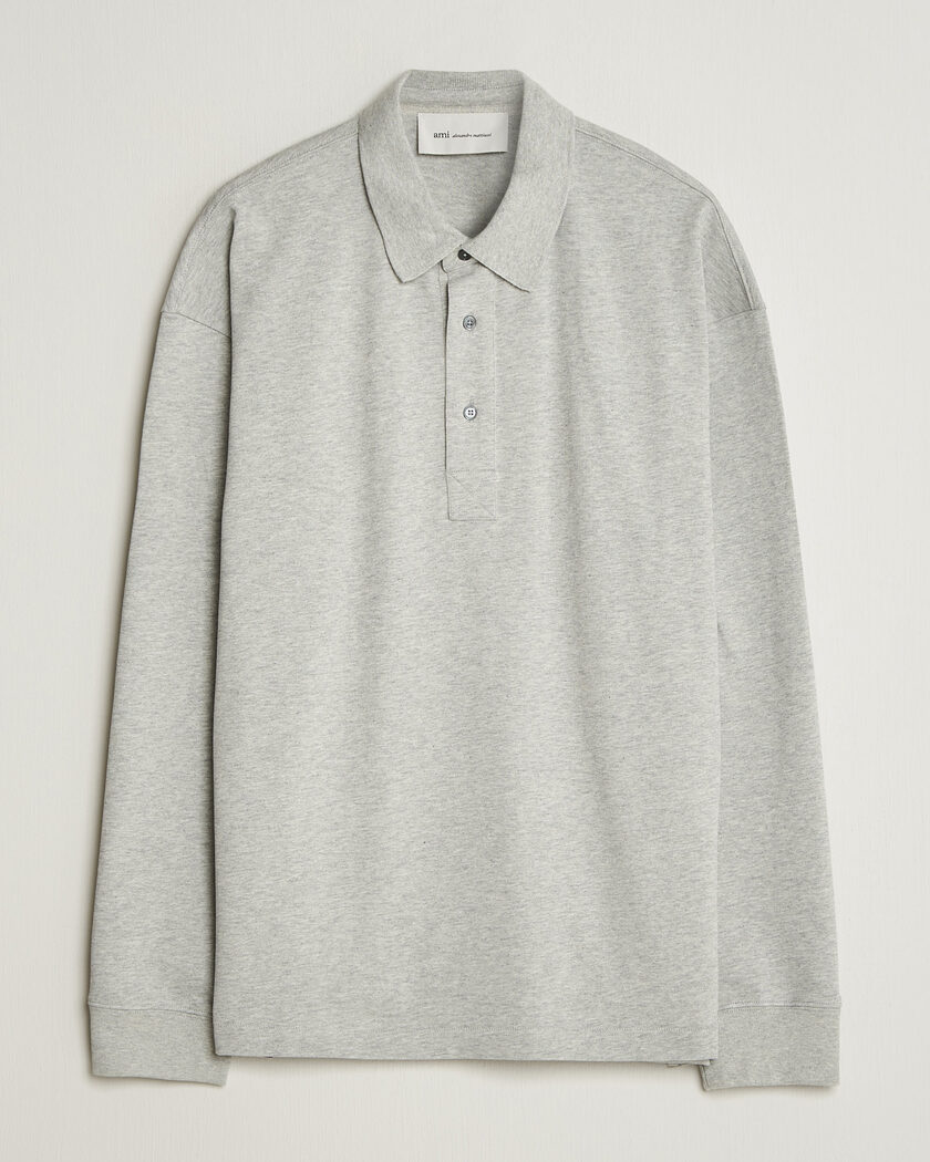 AMI Heritage Logo Rugger Light Grey Melange – Grey