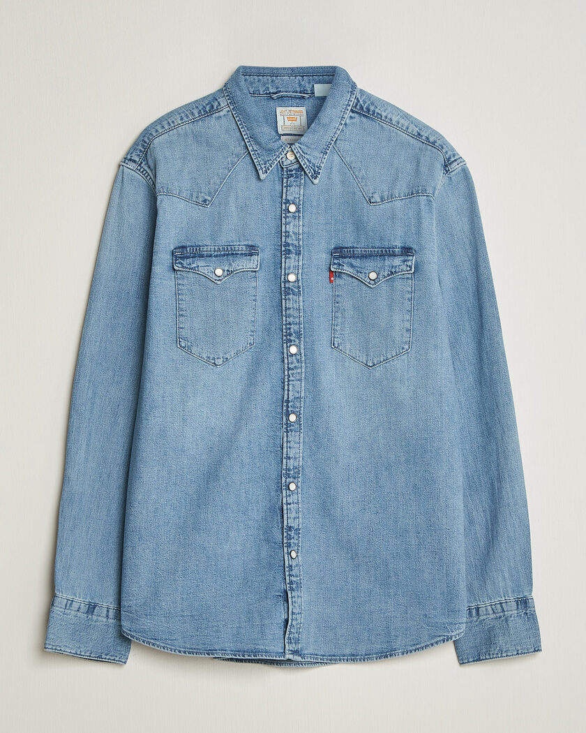 Levi's Barstow Western Standard Shirt Blue Sky Mountain Light – Blue