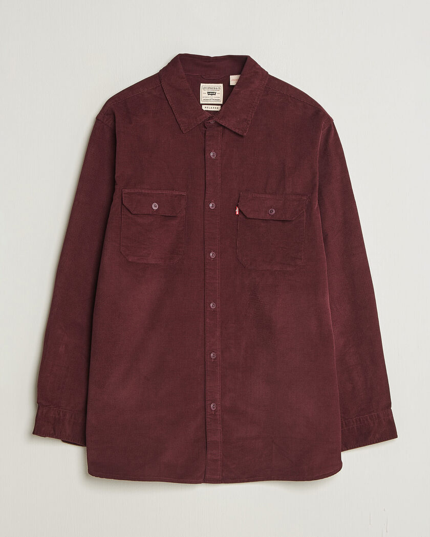 Levi's Jackson Corduroy Worker Shirt Vineyard Wine – Red