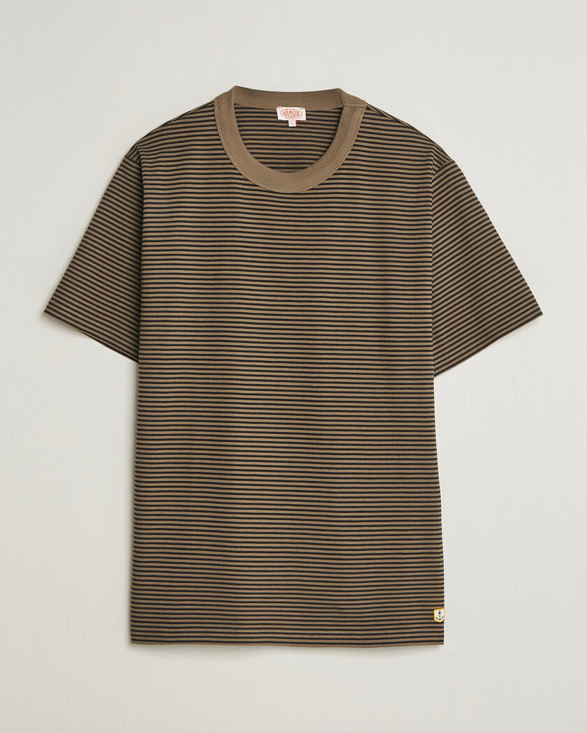 Armor-lux Héritage Callac Striped T-Shirt Olive/Black – Green