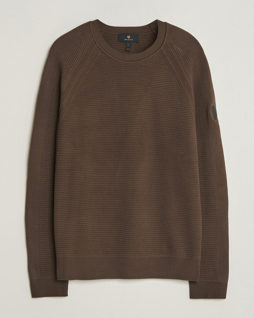 Belstaff Bradwell Cotton Knitted Crew Neck Army Olive – Green