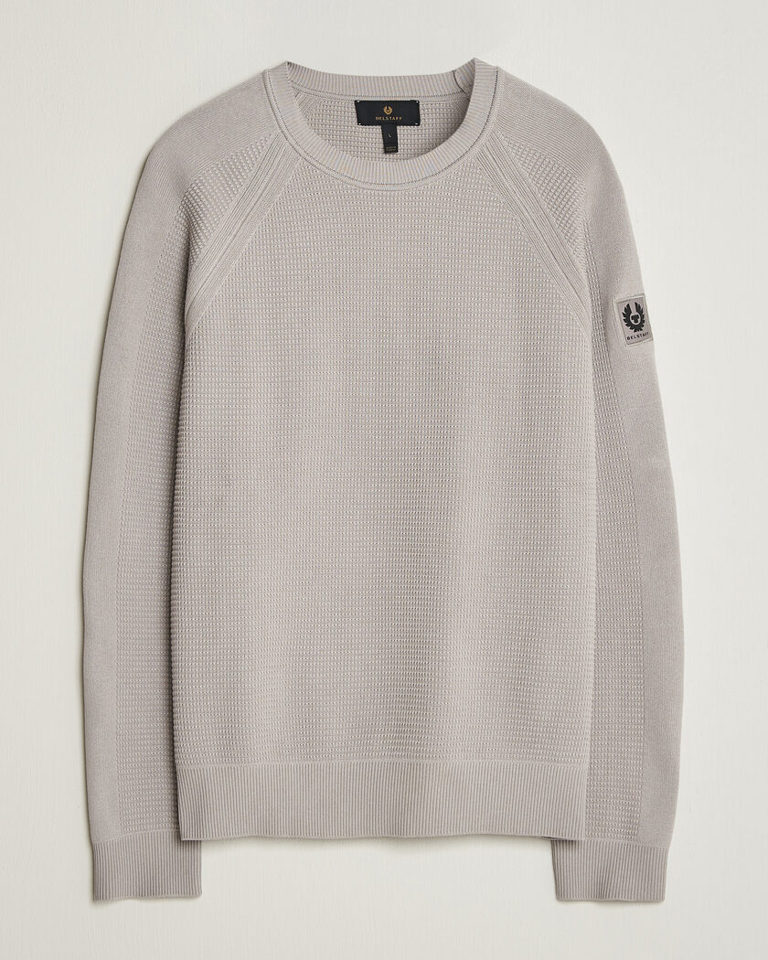 Belstaff Bradwell Cotton Knitted Crew Neck Concrete – Grey