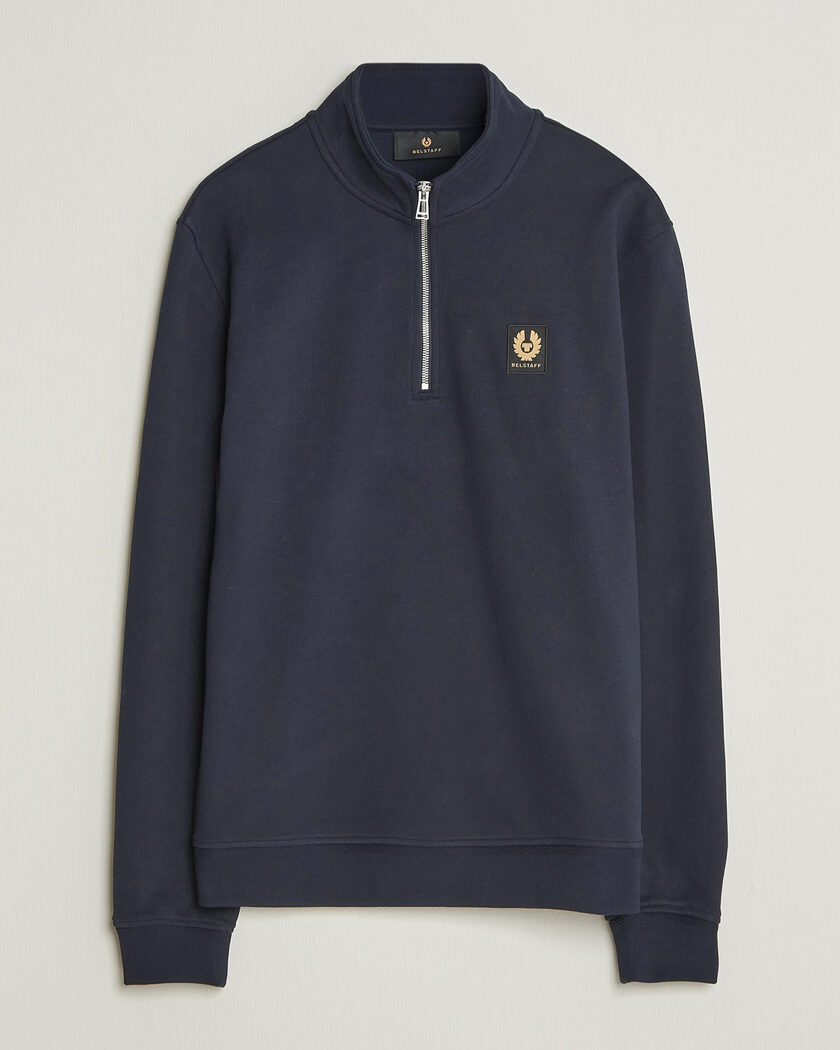Belstaff Signature Half Zip Sweatshirt Dark Ink – Blue