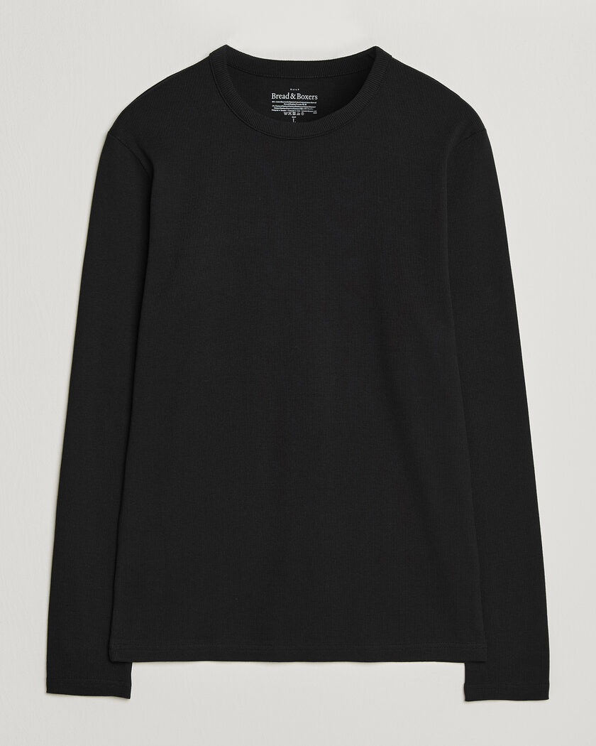 Bread & Boxers Ribbed Long Sleeve T-Shirt Black – Black