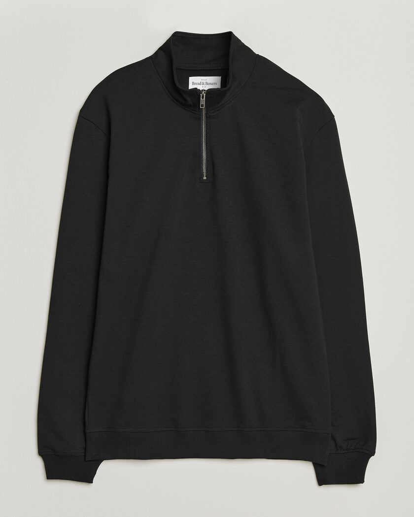 Bread & Boxers Loungewear Half Zip Black – Black