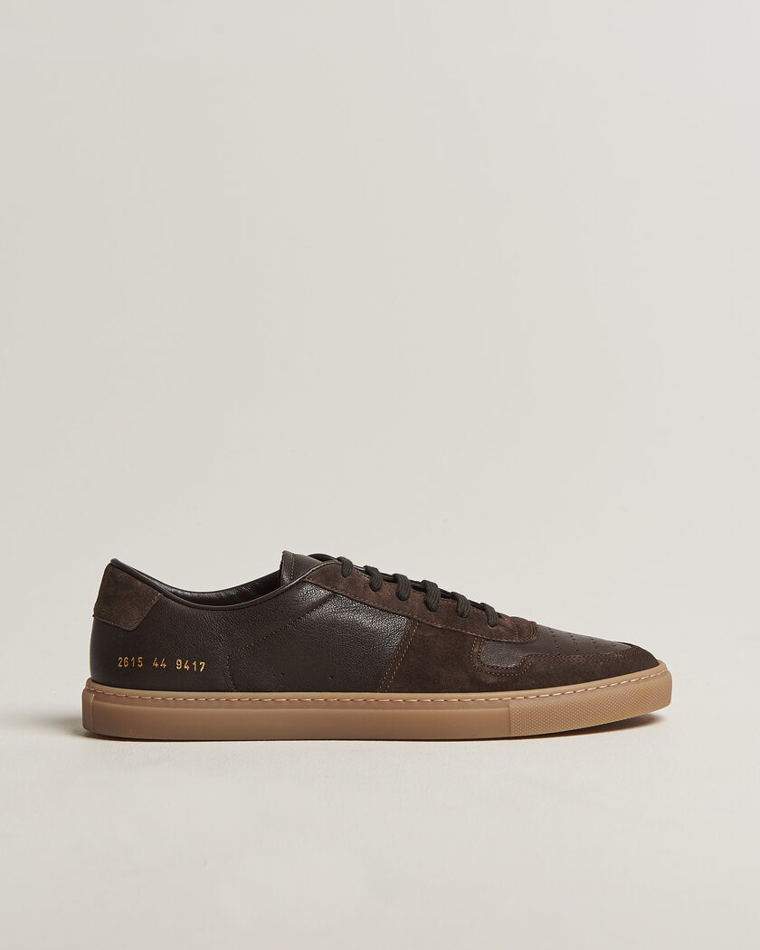 Common Projects Bball Duo Leather Sneaker Dark Brown – Brown
