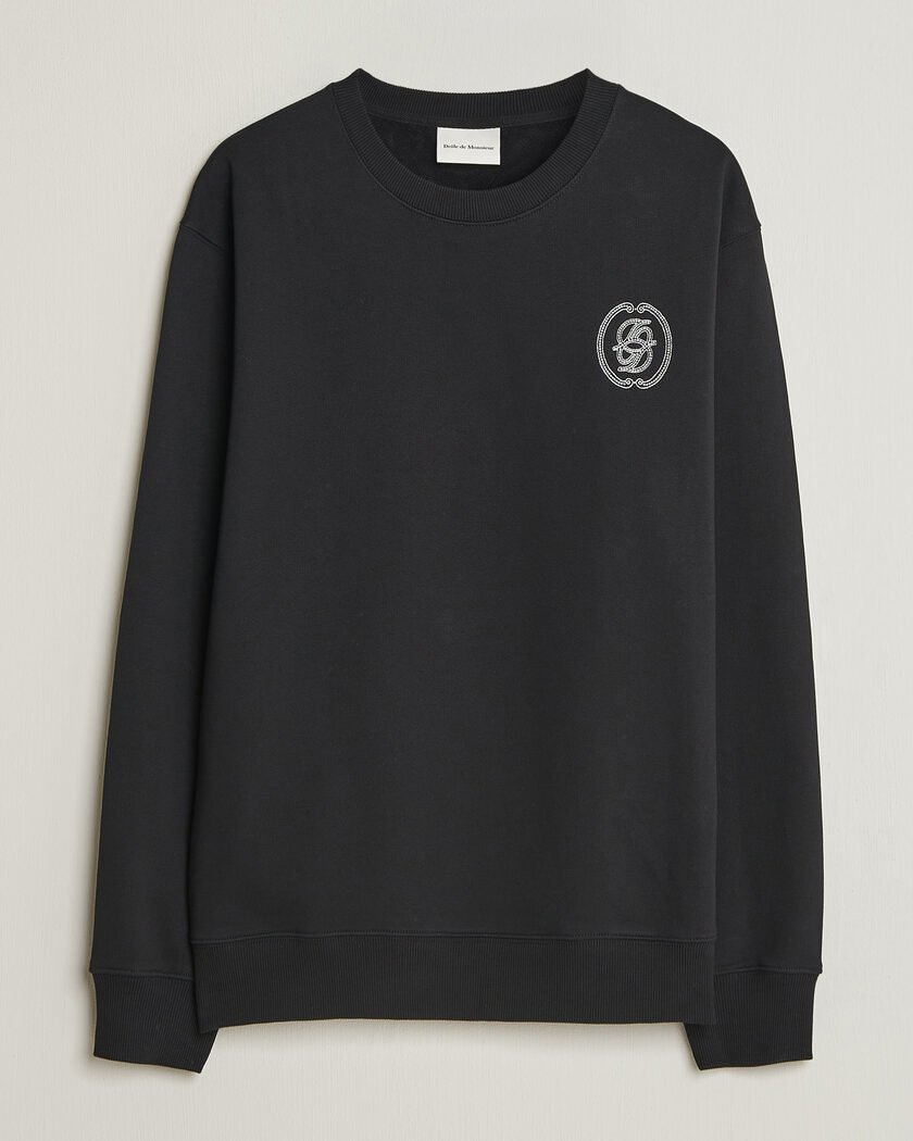 Drôle de Monsieur Mirror D Embroidered Sweatshirt Black – Black