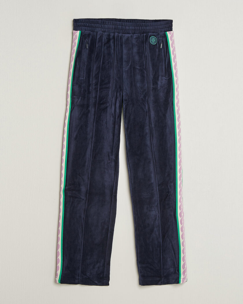 Drôle de Monsieur Survêtement Velours Track Pants Navy – Blue