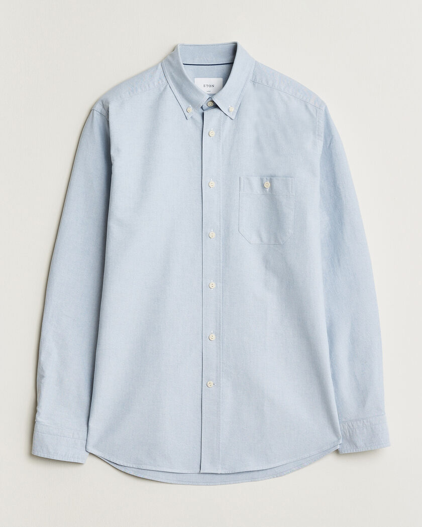 Eton Regular Fit Ivy Oxford Shirt Light Blue – Blue