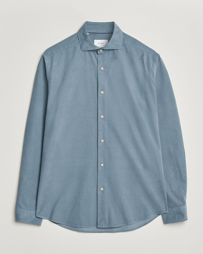  Eton Casual Fit Corduroy Shirt Blue – Blue
