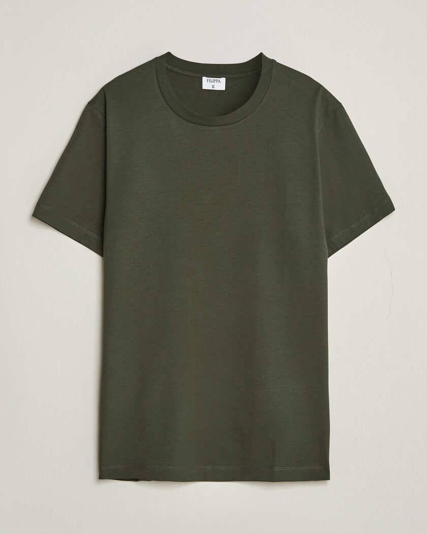 Filippa K Filip Crew Neck T-Shirt Night Green – Green