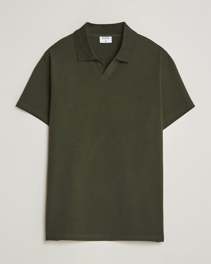 Filippa K Soft Lycra Polo T-Shirt Night Green – Green