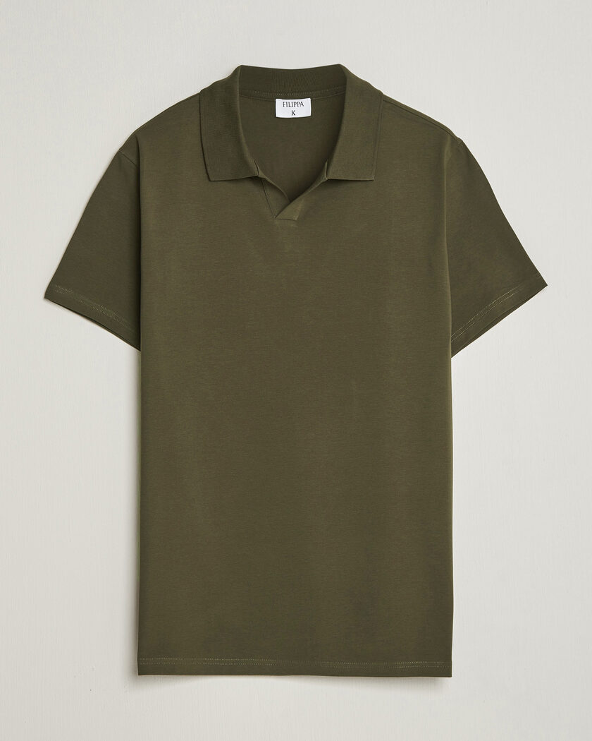 Filippa K Soft Lycra Polo T-Shirt Ebony Brown – Brown