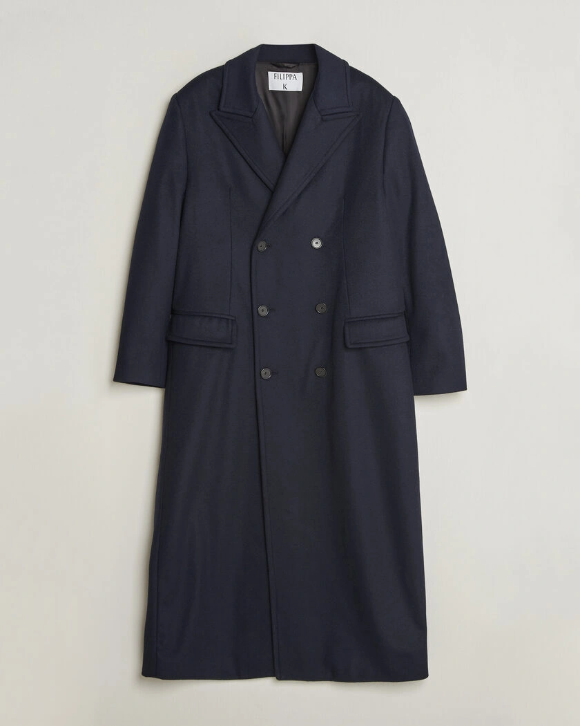 Filippa K Damian Wool Coat French Navy – Blue