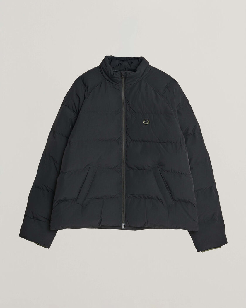 Fred Perry Raglan Sleeve Padded Jacket Black – Black
