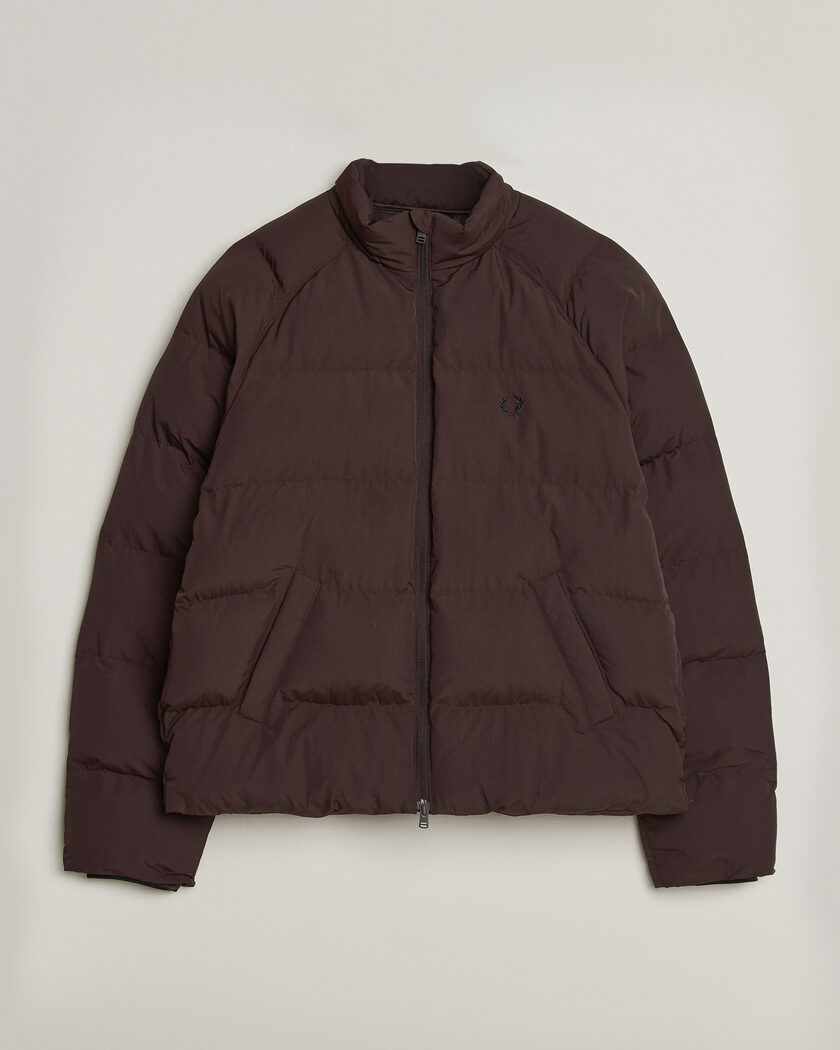 Fred Perry Raglan Sleeve Padded Jacket Rich Brown – Brown