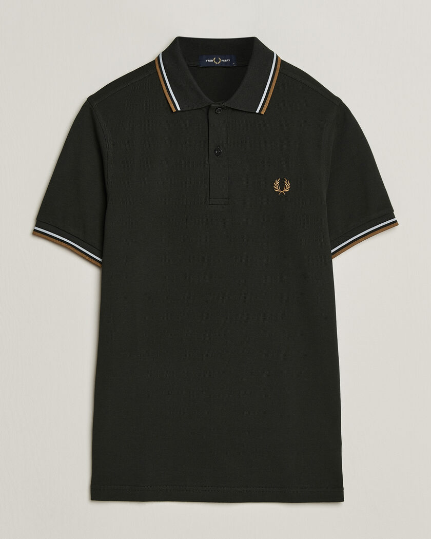 Fred Perry Twin Tipped Polo Shirt Night Green – Green