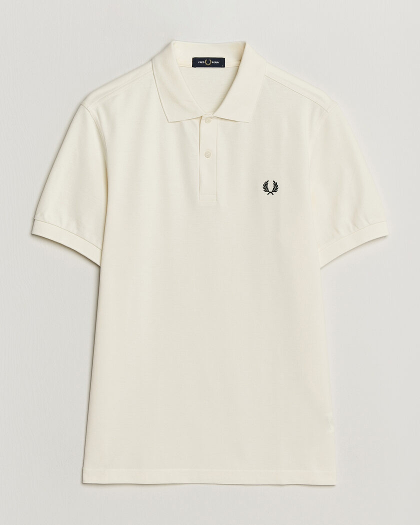 Fred Perry Plain Polo Shirt Night Ecru – White