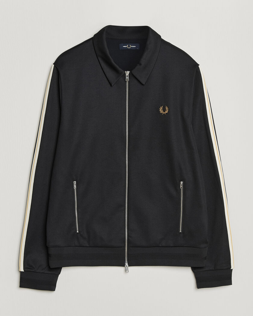 Fred Perry Taped Track Jacket Black at CareOfCarl.com