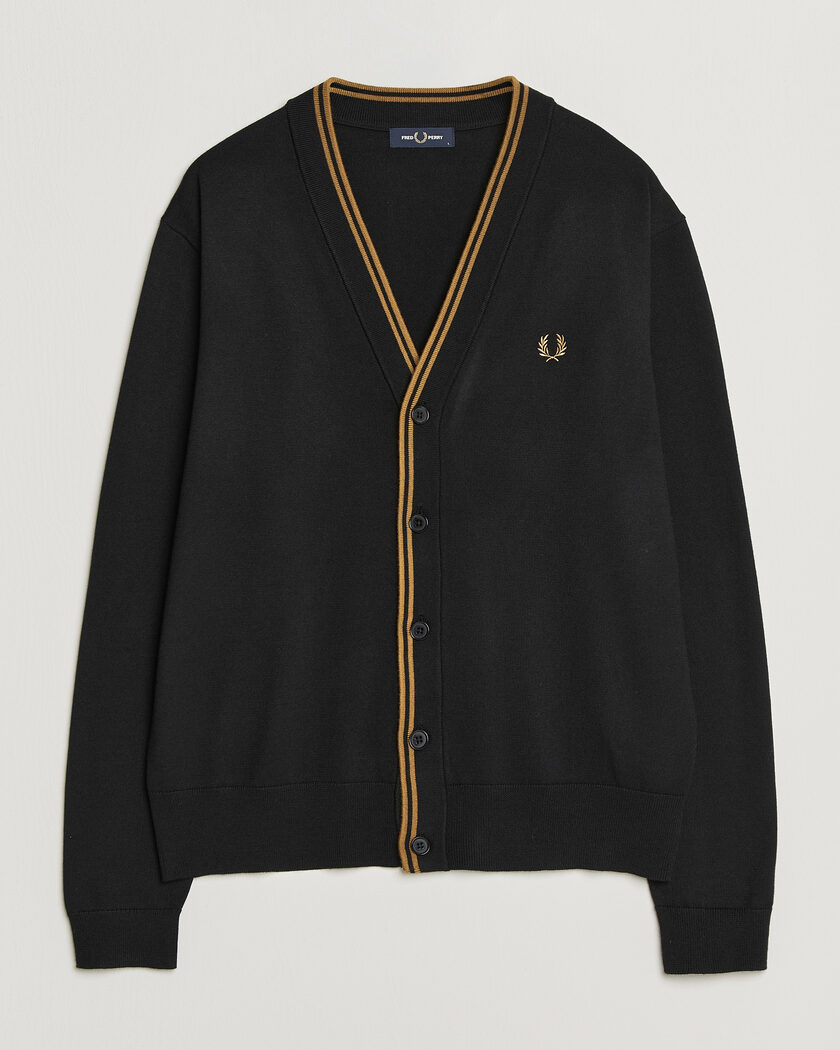 Fred Perry Classic Knitted Cardigan Black – Black