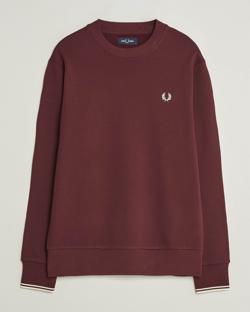 Fred Perry Crew Neck Sweatshirt Oxblood – Red