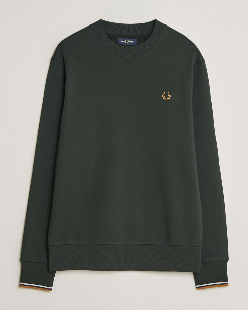 Fred Perry Crew Neck Sweatshirt Night Green – Green