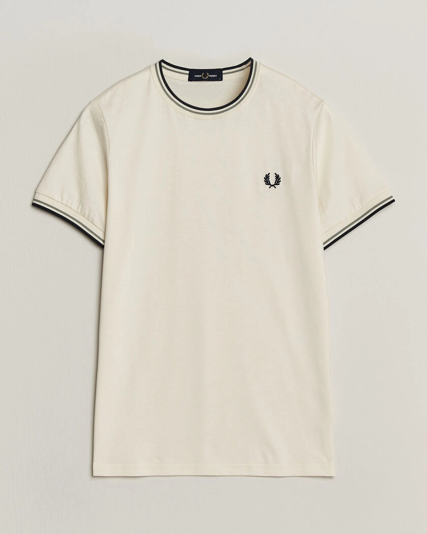 Fred Perry Twin Tipped T-Shirt Ecru – White