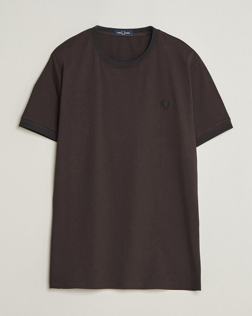 Fred Perry Twin Tipped T-Shirt Rich Brown – Brown