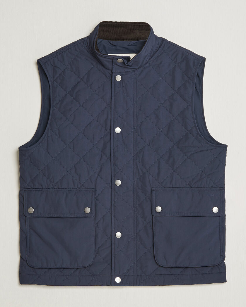 Morris Trenton Quilted Vest Old Blue at CareOfCarl.com