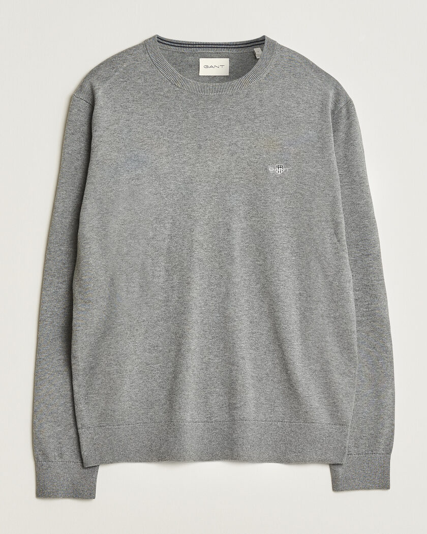 Lacoste Cotton Knitted Sweater Silver Chine at CareOfCarl.com