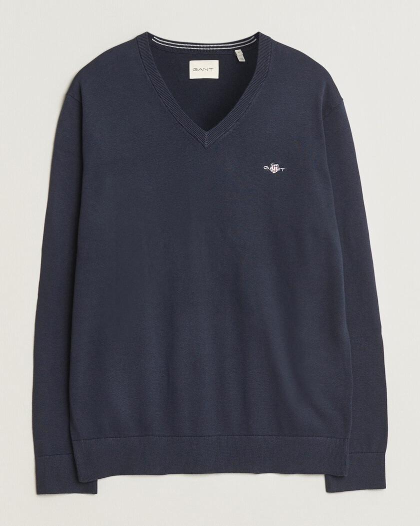 John Smedley Bobby Extra Fine Merino V-Neck Pullover Midnight at