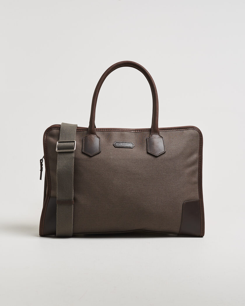 Gant Modern Premium Canvas Commuter Bag Faded Taupe – Brown