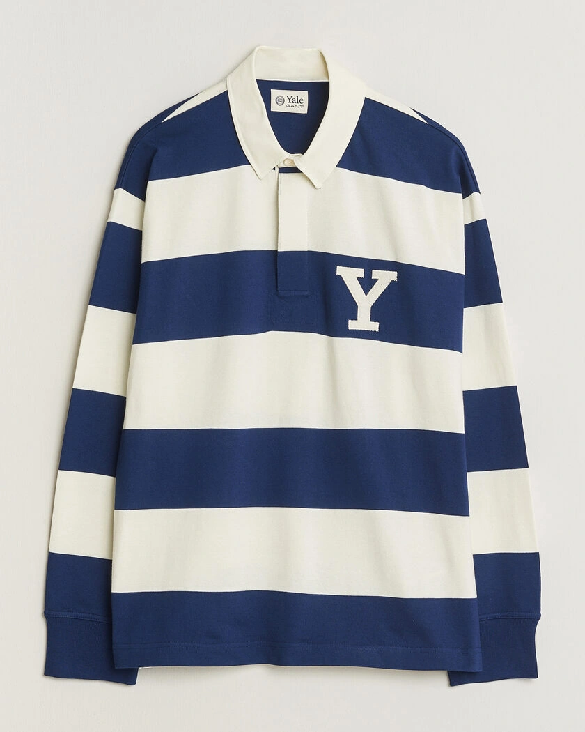 Gant YALE Striped Heavy Rugger Rich Navy – Blue