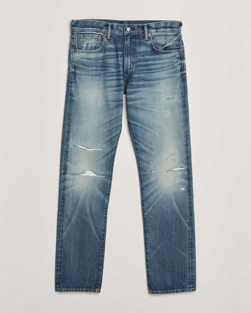RRL Slim Fit Selvedge Jeans Clearford Wash – Blue