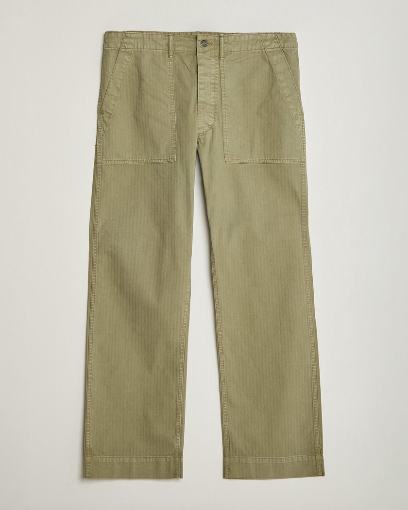 orSlow Slim Fit Original Sateen Fatigue Pants Green at CareOfCarl.com