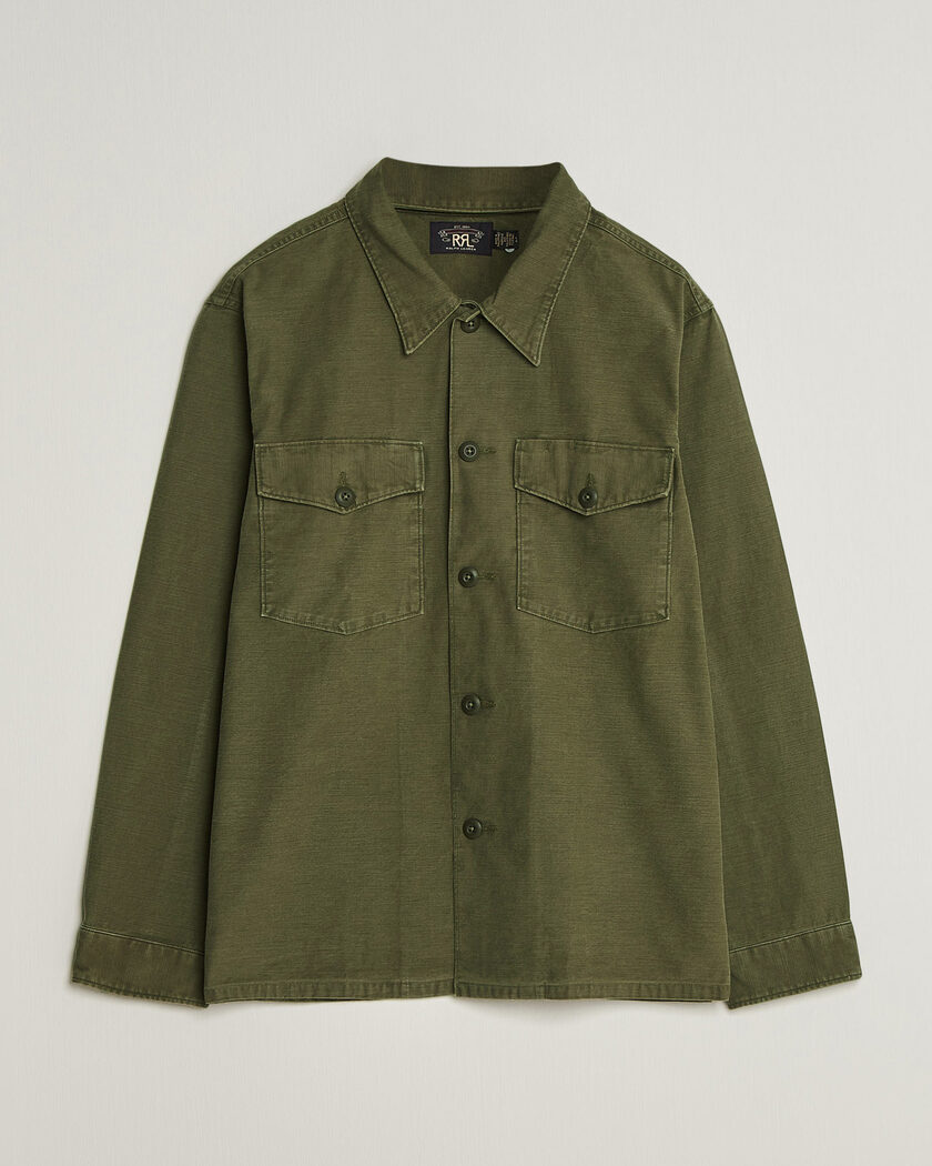 Stone Island Garment Dyed Cotton Zip Overshirt Musk at CareOfCarl.com